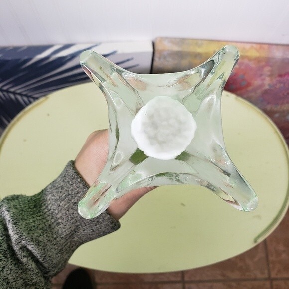 Vintage Milky White Tall Flower Boho Decorative Vase - Picture 5 of 9